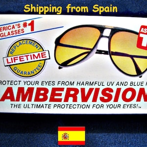 Солнцезащитные очки Ambervisión, оригинальные очки в стиле ретро (унисекс)