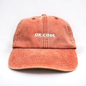 Кепка OK Cool Embroidered || Vivian Flytrap || Стираная бейсболка в винтажном стиле для папы