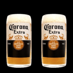 2 стакана для питья из переработанного материала Corona Lager, подарок для любителей пива, уникальный подарок для пивного бокала, подарок лучшему другу, подарок для него, идеальный подарок для напитка